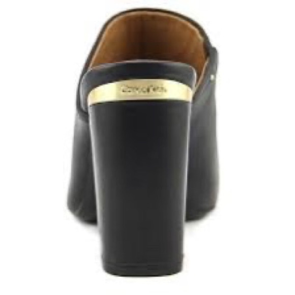 Calvin Klein CanthaSiriana Leather ClosedToe Mules - Picture 1 of 8